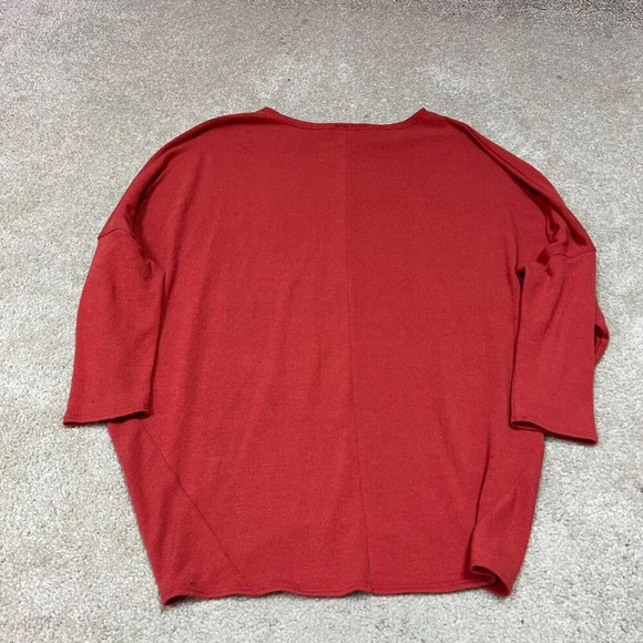 Jun Ivy Light Sweater Orange 3/4 Sleeve Women's Size XS Oversize - Picture 10 of 11